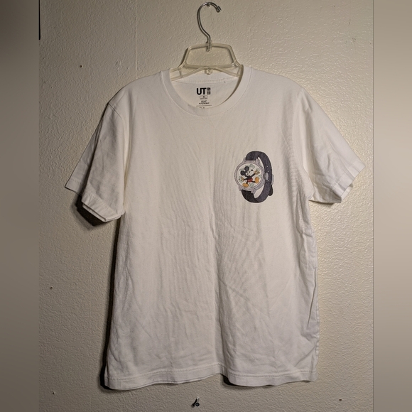 Disney Uniqlo White Graphic Men's Shirt Pre-owned Size M - Picture 2 of 5